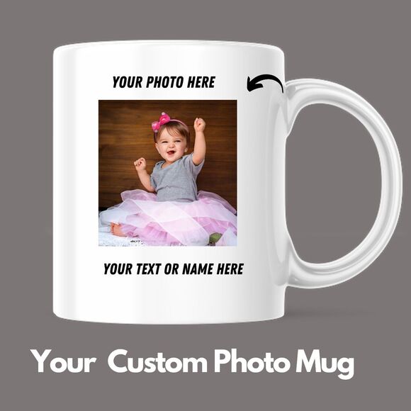 Personalized Photo Coffee Mug KIDS Photo Mug PETS Photo Mug Cat Dog Custom Gift - Picture 2 of 4
